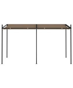 Gazebo con Tetto Retrattile 400x300x233 cm Grigio Talpa