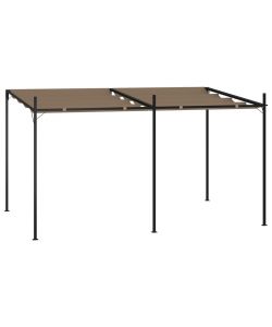 Gazebo con Tetto Retrattile 400x300x233 cm Grigio Talpa