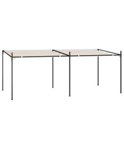 Gazebo con Tetto Retrattile 600x300x233 cm Crema