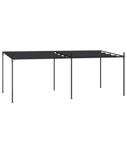 Gazebo con Tetto Retrattile 600x300x233 cm Antracite