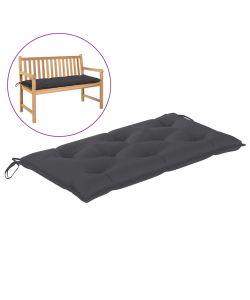 Cuscino per Panca da Giardino Antracite 100x50x7 cm in Tessuto