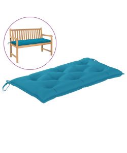 Cuscino per Panca da Giardino Azzurro 100x50x7 cm in Tessuto