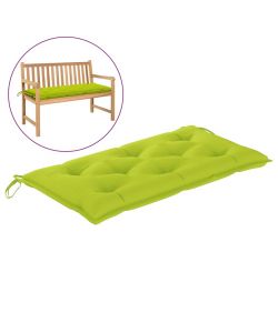 Cuscino per Panca Giardino Verde Brillante 100x50x7 cm Tessuto