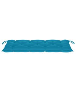 Cuscino per Panca da Giardino Azzurro 120x50x7 cm in Tessuto