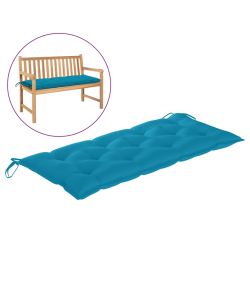 Cuscino per Panca da Giardino Azzurro 120x50x7 cm in Tessuto