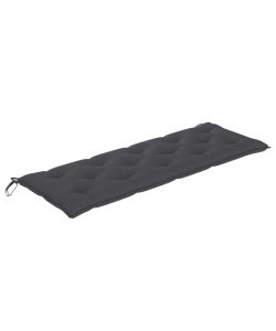 Cuscino per Panca da Giardino Antracite 150x50x7 cm in Tessuto