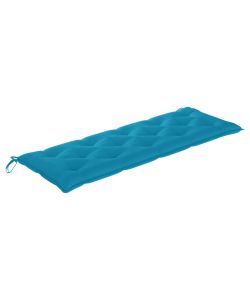 Cuscino per Panca da Giardino Azzurro 150x50x7 cm in Tessuto
