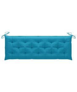 Cuscino per Panca da Giardino Azzurro 150x50x7 cm in Tessuto