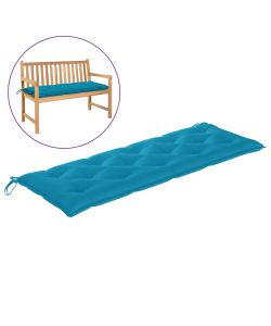 Cuscino per Panca da Giardino Azzurro 150x50x7 cm in Tessuto