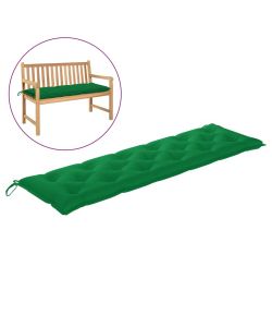Cuscino per Panca da Giardino Verde 180x50x7 cm in Tessuto