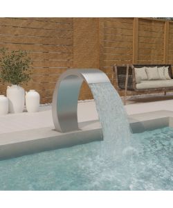 Fontana per Piscina con LED 22x60x70 cm in Acciaio Inox 304