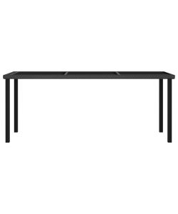 Tavolo da Pranzo da Giardino Nero 180x70x73 cm in Polyrattan