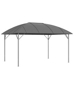 Gazebo con Tetto ad Arco 3x4 m Antracite