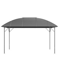 Gazebo con Tetto ad Arco 3x4 m Antracite