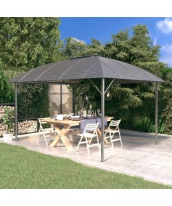 Gazebo con Tetto ad Arco 3x4 m Antracite
