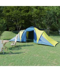 Tenda da Campeggio per 6 Persone Blu e Gialla