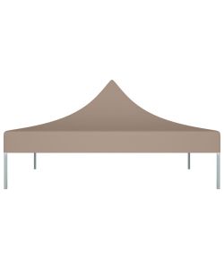 Tetto per Tendone per Feste 3x3 m Grigio Talpa 270 g/mq