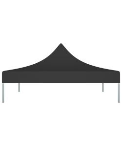 Tetto per Tendone per Feste 3x3 m Nero 270 g/mq