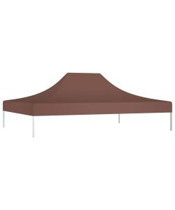 Tetto per Tendone per Feste 4x3 m Marrone 270 g/mq
