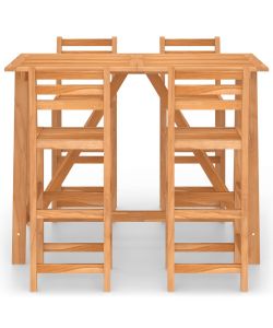 Set da Bar da Giardino 5 pz in Legno Massello di Acacia