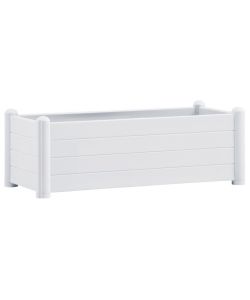Letto Rialzato da Giardino in PP Bianco 100x43x35 cm