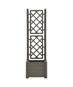 Fioriera da Giardino con Graticcio 43x43x142 cm PP Antracite
