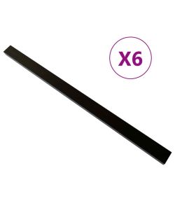 Travetti per Decking 6 pz Nero 170x8,5x4,5 cm in WPC