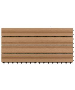 Piastrelle per Decking in WPC 6 pz 60x30 cm 1,08 mq Marrone