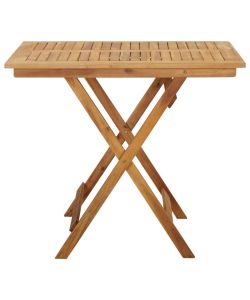 Tavolo da Giardino Pieghevole 90x90x75 cm in Massello d'Acacia