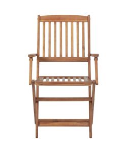 Sedie da Giardino Pieghevoli 2 pz in Legno Massello d'Acacia