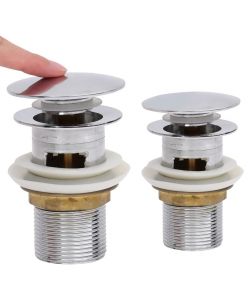 Scarico a Pressione Funzione Troppopieno Cromo 6,4x6,4x9,1cm