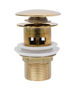 Scarico a Pressione con Troppopieno Oro 6,4x6,4x9,1 cm