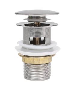 Scarico a Pressione Funzione Troppopieno Argento 6,4x6,4x9,1 cm