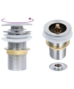 Scarico a Pressione Senza Troppopieno Cromo 6,4x6,4x9,1cm