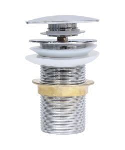 Scarico a Pressione Senza Troppopieno Cromo 6,4x6,4x9,1cm