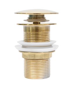 Scarico a Pressione senza Troppopieno Oro 6,4x6,4x9,1 cm