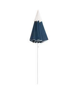 Ombrellone da Esterni con Palo in Acciaio Blu 180 cm