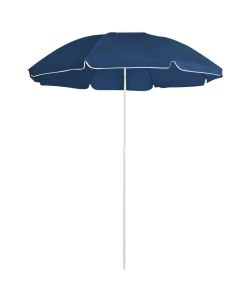 Ombrellone da Esterni con Palo in Acciaio Blu 180 cm