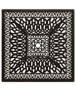 Tavolo da Giardino Bronzo 90x90x73 cm in Alluminio Pressofuso