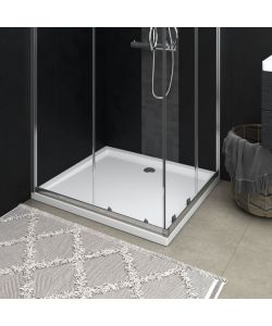 Piatto Doccia in ABS Rettangolare Bianco 80x90 cm