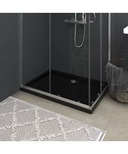 Piatto Doccia in ABS Rettangolare Nero 80x110 cm
