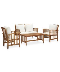 Set Divani da Giardino 4 pz con Cuscini in Massello di Acacia 3057975