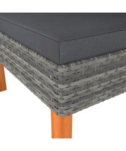 vidaXL Poltrone Angolari da Giardino - Polyrattan Grigio - 2 pz