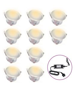 Faretti Carrabili a LED 10 pz Bianco Caldo