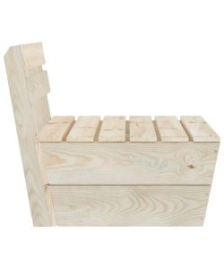 Divano Centrale Componibile su Pallet Legno di Abete Impregnato