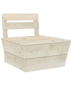 Divano Centrale Componibile su Pallet Legno di Abete Impregnato