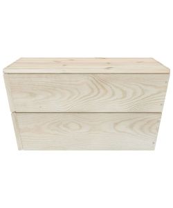 Tavoli da Giardino 2 pz 60x60x30cm in Legno di Abete Impregnato