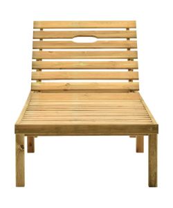 Lettino Prendisole da Giardino in Legno di Pino Impregnato