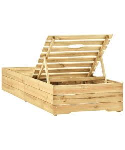 Lettino Prendisole in Legno di Pino Impregnato