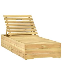 Lettino Prendisole in Legno di Pino Impregnato